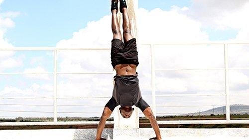 How to Do Handstand Against the Wall Exercise Properly 2 Handstand Against the Wall gif