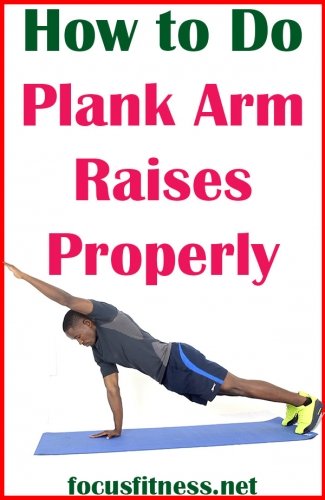 How to Do Plank Arm Raises Exercise Gif 3 In this article, you will discover how to perform plank arm raises for a strong core without weights or any equipment #plank #arm #raises #focusfitness