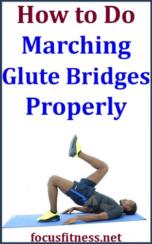 How to Do Marching Glute Bridges Exercise Properly 3 If you want to build and strengthen your butt muscles without weights, this article will show you how to performing marching glute bridges #marching #glute #bridges #focusfitness
