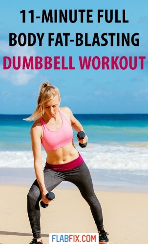 11-Minute Fat-Blasting Full Body Dumbbell Workout at Home 2 This full body fat-blasting dumbbell workout to transform your body #full #body #dumbbell #workout #flabfix