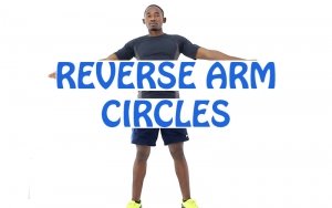 Men doing reverse arm circles shoulder warm up