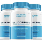 A bottle of GlucoTrust supplement next to a healthy meal to illustrate insulin sensitivity and healthy lifestyle habits | glucotrust side effectsa